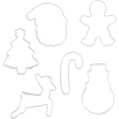 Nordwik Gingerbread Christmas 6 Pieces Stainless Steel Cookie Cutter