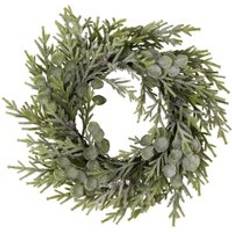 Hill Interiors Frosted Pine And Eucalyptus Wreath Flower One Size Artificial Plant