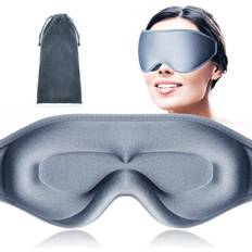 Sleep Masks MissCC Gray 100% Blockout Light Sleep Mask 3D Contoured Blindfold