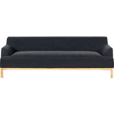 Beliani Stylish 3 Seater Polyester Fabric Wooden Legs Sofa