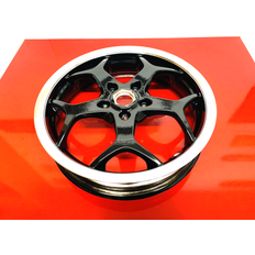 Car Rims Piaggio MP3 300 13 Inch Gloss Black With Silver Edge 5 Spoke Aluminium Wheel