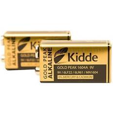 Fire Alarms Kidde 9-Volt Smoke Detector Replacement Batteries 2 Pack Gold