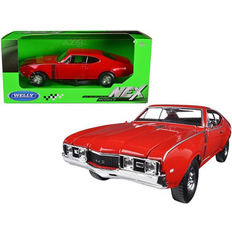 Scale Models & Model Kits Welly Oldsmobile 442 Red 1/24 Diecast Model Car