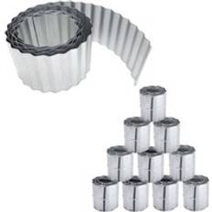 Primrose Galvanised Metal Garden Lawn Wavy Edge Border Edging Roll One Size