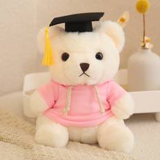 Doctors Soft Toys Veishet Pink Wearing Doctor Bear Hoodie Plush Toy