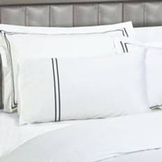 Sweet Dreams Eton Embroidered Egyptian Cotton 330 Thread Count Luxury Bedding One Size Bed Linen White