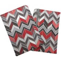 Wallets & Key Holders Warren Reed Geometric Pattern Passport Cover - Red Grey