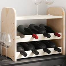 Brown Wine Racks Berkfield Home with Top Board 43x25x37 cm Solid Wood Pine Wine Rack