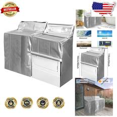 White Goods Accessories Waterproof Silver Washing Machine Covers 2 Pcs