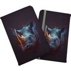 Wallets & Key Holders Warren Reed Rhino Face Splashart Passport Cover - Grey