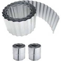 Primrose Galvanised Metal Garden Lawn Wavy Edge Border Edging Roll One Size