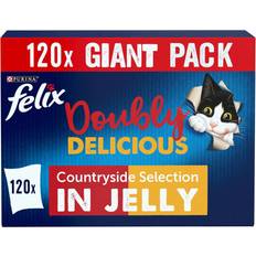 Felix Doubly Delicious Meat Cat Food 120x100g