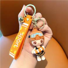 Veishet Girl Sporty Sweet Keychain Pvc Anime Figurine Stylish Bag Charm Car Key Ring - Figurine