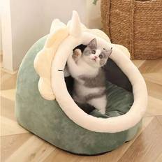 Vehhe Soft Pet Cat Igloo Bed Warm Snug House L