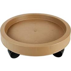 Plant Saucers At Home 15In Rounded Plastic Saucer Brown