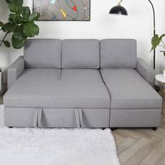 Home Garden Direct Selene 3 Seater Light Grey 2.1m Sofa