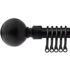 Black Curtain Accessories New Edge Blinds 16-19mm Sphere Extendable Metal Curtain Pole Set 120 cm 210 cm