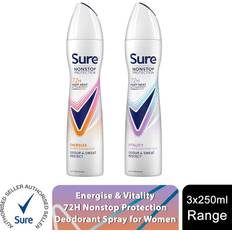 Sure Deodorants on sale Sure Women Energise Deodorant Spray 250ml 6 Pack
