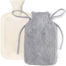 2L Hot Water Bottle with Faux Fur Fleece Cover