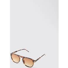 Solglasögon boohooMAN Mens Brown Tort Retro Plastic Sunglasses