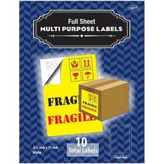 Bazic Products 3817 8.5 x 11 Full Sheet White Multipurpose Labels Pack of 24