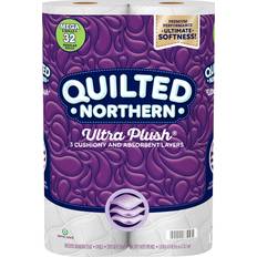Quilted Northern Ultra Plush Toilet Paper 8 Mega Rolls 32 Regular Rolls 3-Ply Bath Tissue White