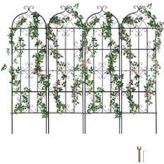 Trädgård & Utemiljö VEVOR 4 Packs Metal Garden Trellis 71x20 in Rustproof