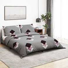 Berkfield Home Set 135x200 cm Cotton Duvet Cover Grey