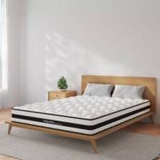 Spring Mattress Home Source Bonnell White Quilted Mattress 17cm Deep Coil Spring Matress