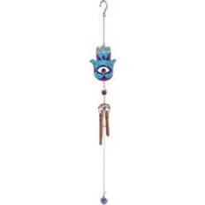 Blue Hand of Hamsa Windchime One Size