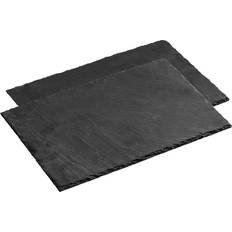 Premier Housewares Set Of 2 Rectangular Placemats - Place Mat Grey, Black
