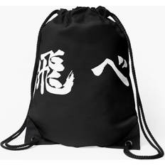 White Gymsacks Famgem Drawstring Bag Fly Sport Gym Shoe Backpack - White