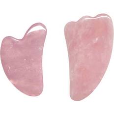 Dechoicelife 9 Pcs Rose Quartz Gouache Scraper Gua Sha Massage Tool