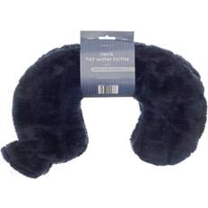 Neck Faux Fur Hot Water Bottle Charcoal