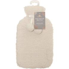 Aroma Home Cream Teddy Boucle Fleece 2L Hot Water Bottle