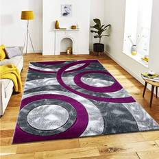 Modern Extra Large Rugs For Living Room Bedroom Carpet Hallway Runner Rug Floor Mats - Black Purple