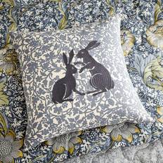 Morris & Co Pillows Morris & Co Kennet Cushion Indigo 45cm x 45cm Complete Decoration Pillows Blue, Gold