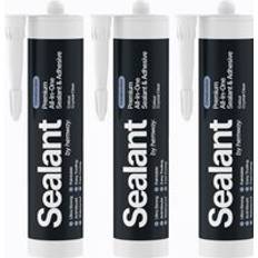Hybrid Polymer Sealant Adhesive Waterproof Anti Mould Shower Bath Construction All-In-One 3 Pack Clear