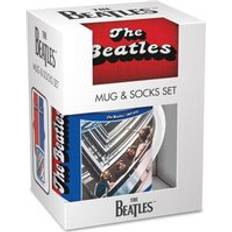 The Beatles Text Mug and Sock Set Dark Red One Size Cup & Mug