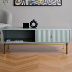 Green Coffee Tables Home Garden Direct Devon Single Drawer Single Shelf Sage Coffee Table