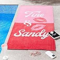 Fine And Sandy Cotton Beach Towel 76x160 cm Pink