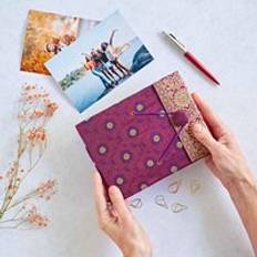 Purple Scrapbooking Paper High Small Sari Fabric Photo Album Purple One Size