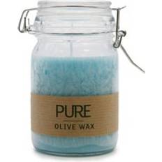 Blue Scented Candles Pure Olive Wax Jar 120x70 Turquoise Scented Candle