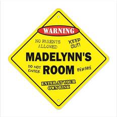 Square Wall Decor SignMission X-Madelynns Room 12 x 12 in Crossing Zone Wall Decor