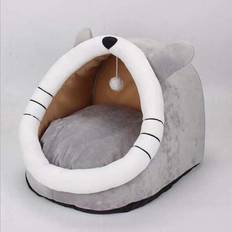 Vehhe Soft Pet Cat Igloo Bed Warm Snug House L
