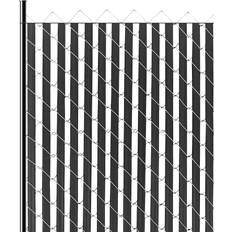Trädgård & Utemiljö VEVOR Chain Link Fence Privacy Slats Double-Wall for 6' High Fence Bottom Lock Black