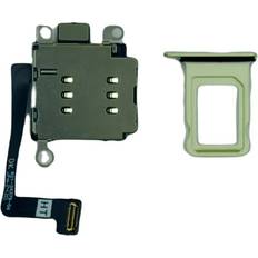 SIM Card Trays FoneFunShop Dual Sim Reader And Sim Tray Compatible With iPhone 15 White