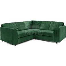 Green corner sofa Furnishings For Less UK Ferguson 5 Seater Fabric Corner L Shaped Jumbo Cord Full Back Green One Size Sofa