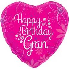Foil Balloons Oaktree Happy Birthday Gran Foil Balloon Pink