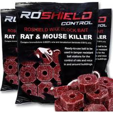 Roshield 900g Wax Block Bait for Rat & Mouse Killer Control 300g x 3 Packs